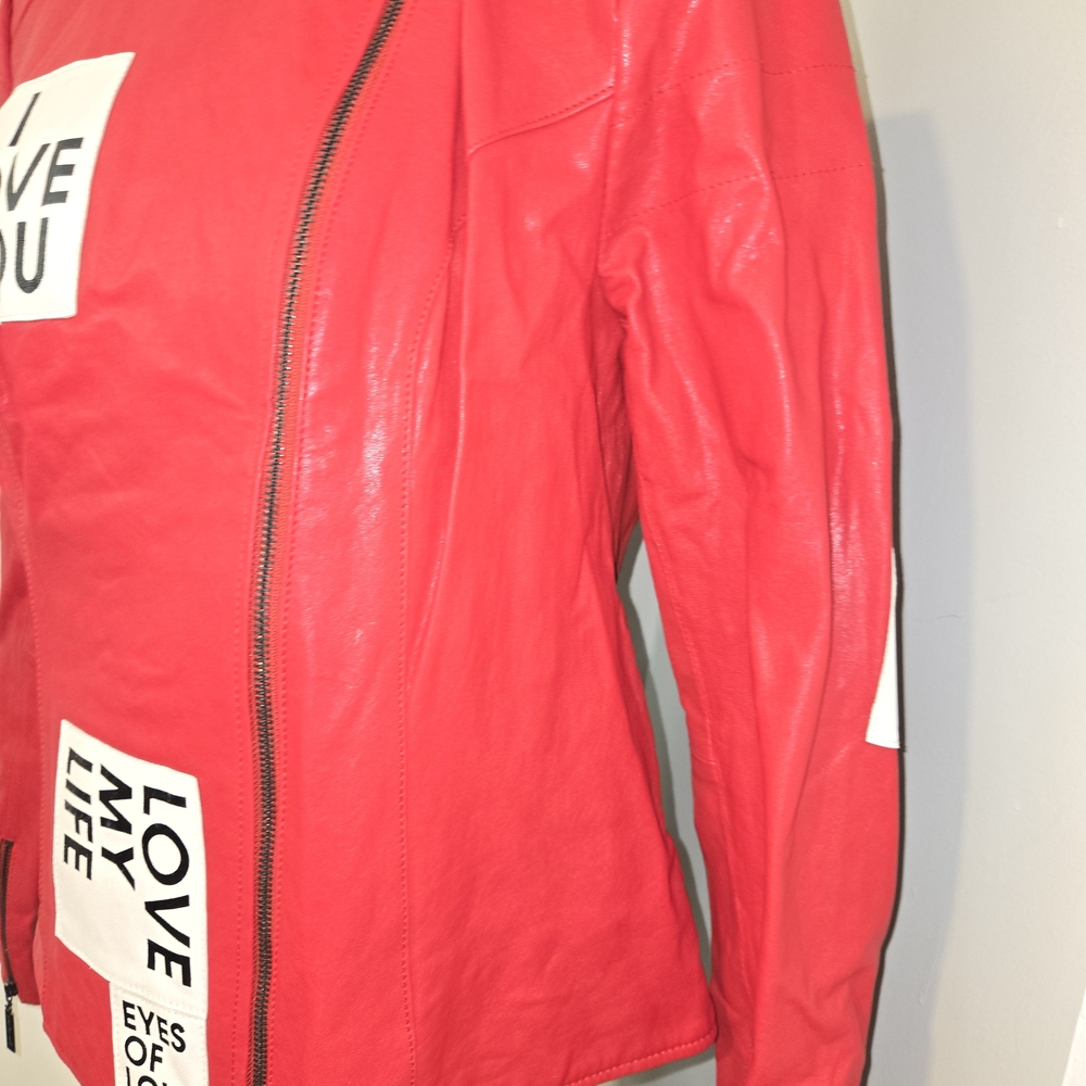 Leather Red Love Addict Jacket - Picture 5 of 16